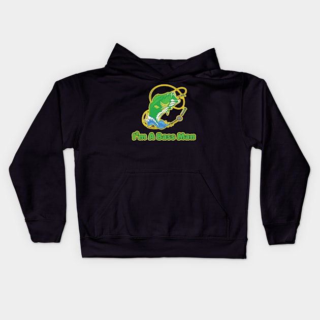 Fishing I'm a bass man check out our FAQ Kids Hoodie by Sophroniatagishop